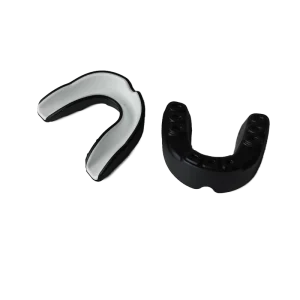 Dual Layer Black EVA Gum Protector Teeth Bite Splints Boil and Bite Thermoforming Moldable Mouthguard for Boxing
