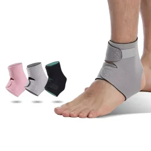 Dual Strap Neoprene Ankle Support Brace Open Heel Protector for Sprained Ankle Recovery Soccer Running Basketball Ankle Guard