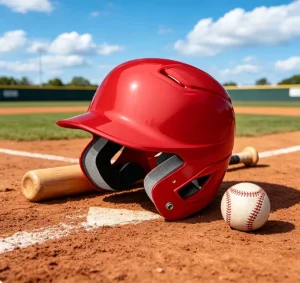 Durable ABS Batting Helmet Adult Small Size Red Baseball Protective Gear Softball
