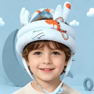 Durable Adjustable Woven Baby Safety Helmet Soft Cotton Anti collision Toddler Head Protector Non toxic Washable Design for