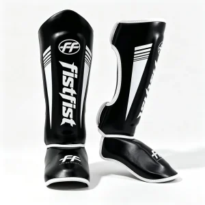 Durable PU Material Breathable High Elasticity Leg Shin Guards Boxing Gear For Boxing Muay Thai MMA Training Ankle Back