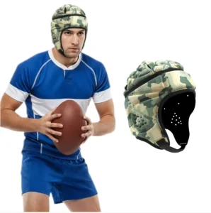 Durable Softshell Adjustable Rugby Helmet Adult Football Helmet for Sports Safety