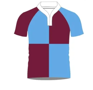 Durable Strong Double Stitching Customize 250gsm Interlock Fabric Rugby Playing Jersey Sublimated Rugby Jersey