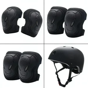 EACH Sports Knee Protective Gear Set Roller Skates Skating Pad Elbow and Knee Pads for Adults Kids Boys Girls