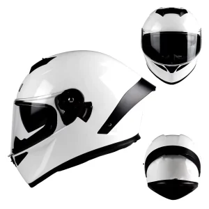 ECE22.06 Certificate with Dual Visors Full Face Helmet Solid Color Safe Helmet for Motorcycle