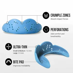 EVA Mouthguard 2.4mm Thin Microfit for Football Hockey Lacrosse Baseball Softball Basketball and More Youth Adults