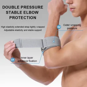 EVA Shock Absorbing Elbow Pad with Built in Cushion Elbow Support for Stable Protection Elbow Brace