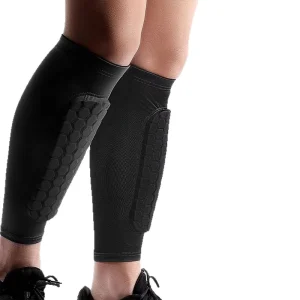 EVA Silicone Non Slip Anti Collision Calf Support Honeycomb Leg Sleeve for Basketball Shin Guard for Adults Breathable Sports