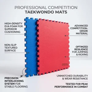 EVA Taekwondo Mat for Martial Arts School Gym Fitness Center Customized Size Eco Friendly Installation Service