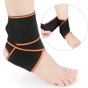 Elastic Ankle Support Wrap with Anti-slip Silicone Strap Adjustable Ankle Strap Brace for Men Women