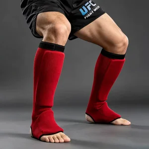 Elastic Breathable Durable Karate Shin Instep Guards Custom Shock Absorb Knitted Leg Protector for Karate Training