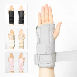 Elastic Breathable Velcro Adjustable Double Pressure Splint Wrist Guard, Fixed Joint Aluminum Plate Wrist Guard Strap