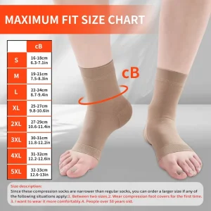 Elastic Compression Ankle Support Brace Medical Grade Ankle Sleeve for Sports Injury Recovery
