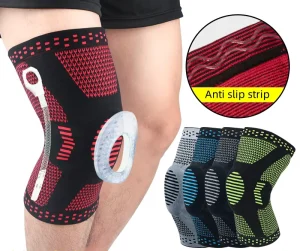 Elastic Compression Knee Brace Support With Side Stabilizers