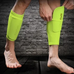 Elastic Footless Soccer Socks Sleeve Socks Shin Pad Shin Guards Holder Leg Sleeves Tubes Soccer Socks with Pockets