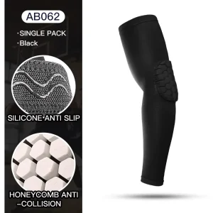 Elastic Gym Sport Elastic Elbow & Knee Pads Sweat Sport Basketball Arm Sleeve Brace Support Protective Gear for Spring Season