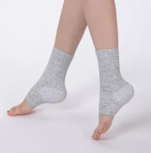 Elastic Knitted Bamboo Charcoal Ankle Support Sports Protection Double Ring Closure Compression Bandage with Pain Relief