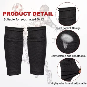 Elastic Mesh Polyester Nylon Calf Sleeves Cover for Soccer Basketball Football Shin Guard Holder Soccer Socks Leg Protector