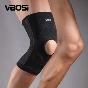 Elastic Sports Knee Pad with Side Springs Volleyball Outdoor Knee Support Brace Running Knee Protector