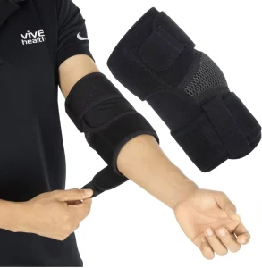 Elbow Support Sleeve Compression Brace Adjustable Breathable Nylon Spandex Elbow Wraps for Gym Tennis Arthritis Recovery