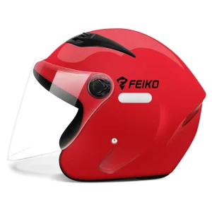 Electric Bicycle ABS Half Helmet DOT Approved Universal Fit Lightweight Protector Nylon Lining Clear Visor for Motorcycle