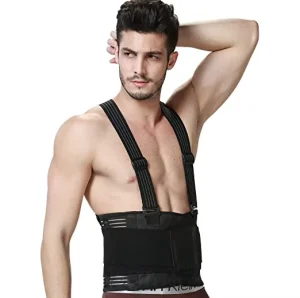 Ergonomic Breathable Mesh Back Support Belt for Pain Relief Double Pull Adjustable Industrial Lumbar Support Brace