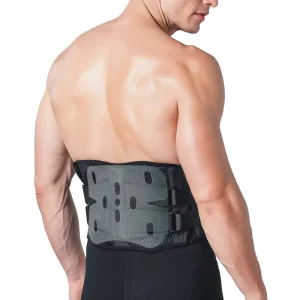 Ergonomic Design Adjustable Breathable Neoprene Lumbar Decompression Back Belt with Support Plate
