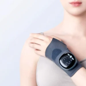 Ergonomic EMS Heated Wrist Guard with Customizable Intensity and Pulse Massage for Hand