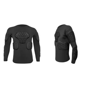 Eva Padded Lightweight Soccer Rib Chest Athletic Compression Padded Protector Shirt Protective Gear Athletic Apparel