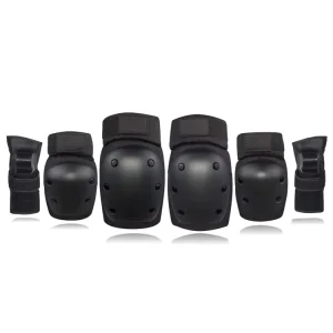 Extreme Sports Polyester PP Skateboard Protective Gear Sets with Elbow Pads Wrist Pads Knee Pads for Kids Adults