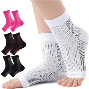 FF4158 Men’s Women’s Thin Arch Ankle Support Sock Plantar Fasciitis Compression Foot Sleeves Spring Season Brace for Comfort