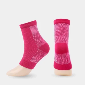 FSPG Nylon Compression Ankle Sleeve Foot Socks with Protection for Heel and Foot Pain Relief Sports Safety