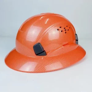 Factory ANSI Z89.1 Carbon Fiber Printing Full Brim Safety Helmet HDPE Safety Helmet