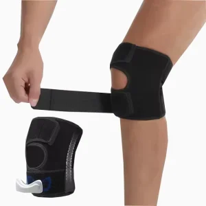 Factory Adjustable Knee Support Brace with Patella Silicone Pad Side Stabilizer Springs Patella Band