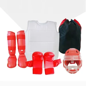 Factory Adult and Children Karate Training Protector Set Includes Helmet Chest Protector and Leg Gloves