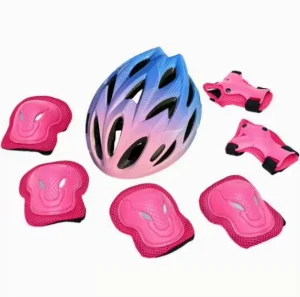 Factory Children Roller Skating Protective Gear Durable EN-1078 Certified 7 Piece Set with Knee Elbow Pads for Cycling