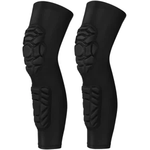 Factory Custom Full Length Shock Absorbing Knee Calf Sleeves Thick Compression Leg Protector for Collision Injury Prevention
