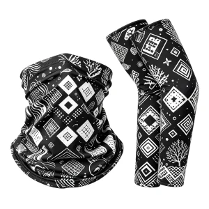 Factory Custom Print Ice Cooling Arm Sleeves Neck Gaiter Set Fishing Surfing Boating Sun Protection Arm Sleeve Neck Bandana