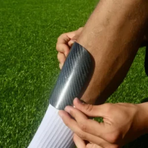 Factory Customized Imitation Carbon Fiber Soccer Shin Guards Comfortable Breathable Football Leg Stabilizer Pads