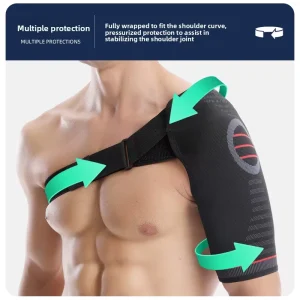 Factory Customized Knit Elastic Adjustable Breathable Shoulder Support Belt Relief Shoulder Injuries Shoulder Back Strap