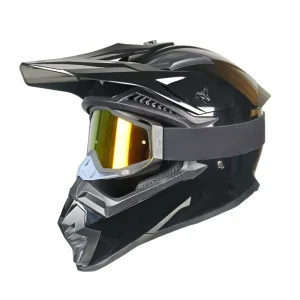 Factory Direct Bright Black ABS Off Road Full Helmet Customizable Personalized Fashion High End Motocross Helmet