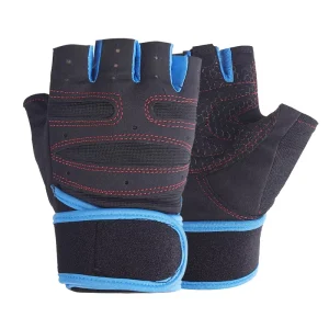 Factory Direct Gym Gloves Lace Up Closure Wrist Support Non Slip Lightweight Breathable Cycling Unisex Half Finger Impact Gloves