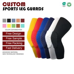 Factory Direct High Elastic Breathable Quick Dry Thin Polyester Sports Anti Collision Protective Gear Flexible Knee Pads