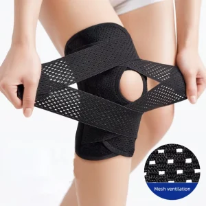 Factory Direct Sale Breathable Adjustable Knee Braces With Side Stabilizers Adjustable Sleeves Pads Brace Wraps Knee Support