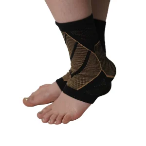 Factory Direct Sale Elastic Copper Ankle Support 3D Knitted Compression Socks Protective Ankle Brace