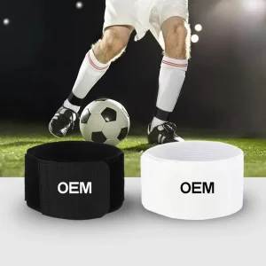 Factory Direct Supply High Quality Eco friendly 100% Nylon Embroidered Shin Guard Stays Football Fixed Ankle Straps