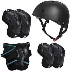 Factory Direct Supply Skate Knee Elbow Wrist Pads Men’s And Women’s Adjustable Bike Skating Helmets protective gear