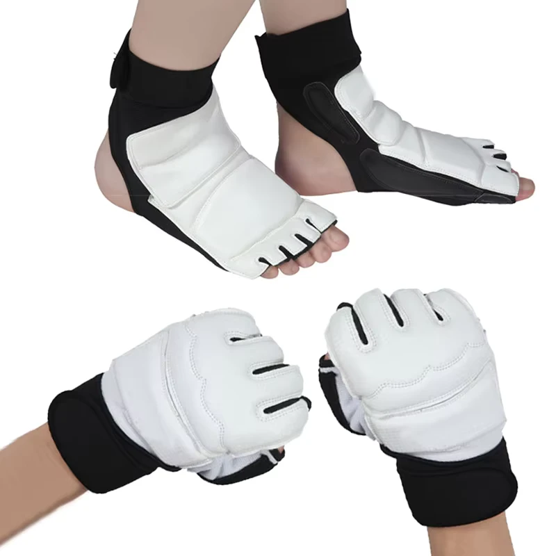 Factory Direct Taekwondo Double Fixation Elastic Foot Protector Guard Manufacturer's Martial Arts Kickboxing Gear Custom Lo