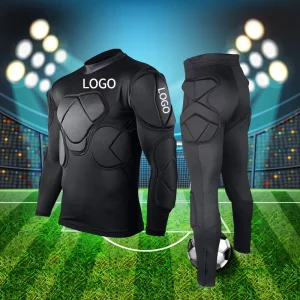 Factory Goalkeeper Padded Compression Shirt Pants Protective Gear Suit for Soccer Baseball Softball Rugby Football Rib Protector