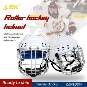 Factory Helmet Hockey Skate Safety Protective Gear Head Face Steel Sport Ice Field Hockey Player Goalie Hockey
